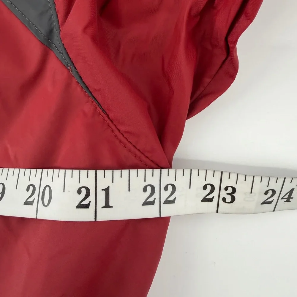 Columbia Men's Red Gray Full Zip Windbreaker Jacket Size Medium Lightweight